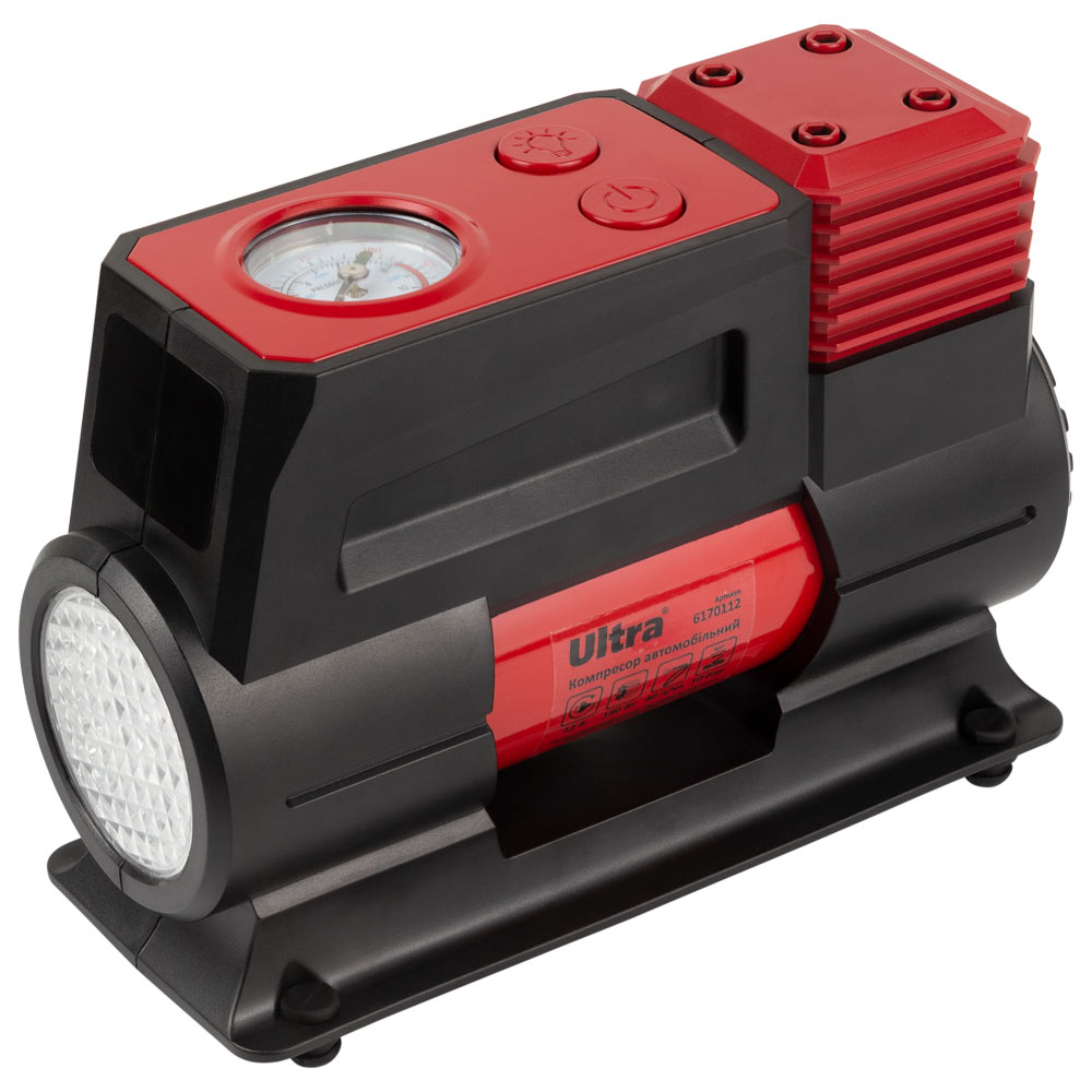Компрессор автомобильный Ultra 12В 180Вт 15А 40л/мин 10бар с фонариком сумка