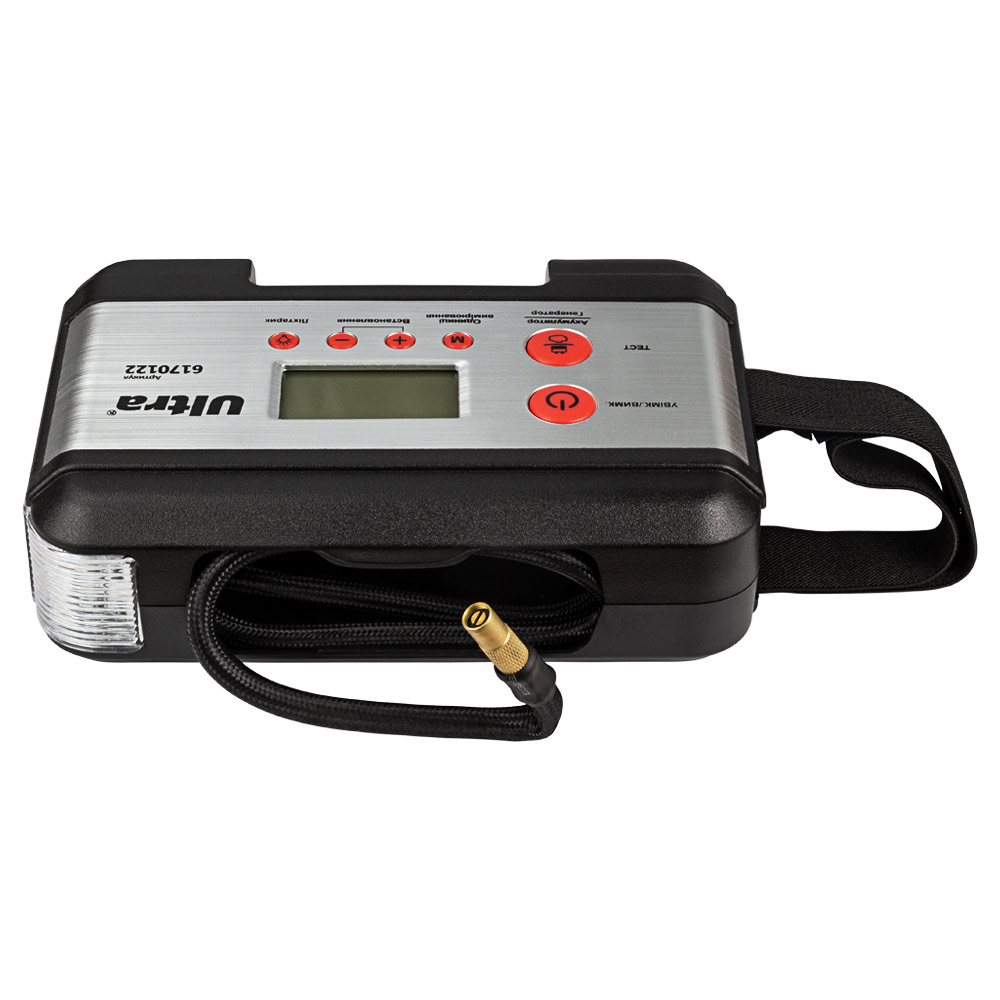 Компрессор автомобильный Ultra с электронным дисплеем 12В 180Вт 15А 45л/мин 10бар