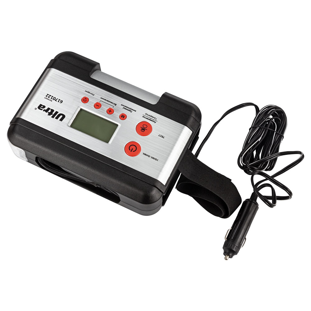 Компрессор автомобильный Ultra с электронным дисплеем 12В 180Вт 15А 45л/мин 10бар