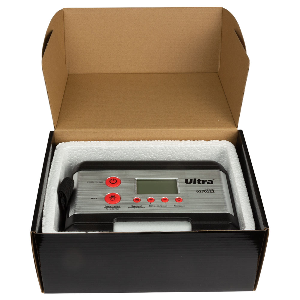 Компрессор автомобильный Ultra с электронным дисплеем 12В 180Вт 15А 45л/мин 10бар