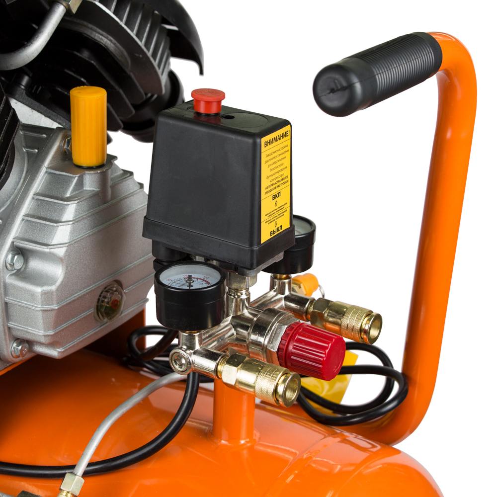 Компрессор Grad двухцилиндровый (V) 2.2кВт 386л/мин 8бар 50л (2 крана)