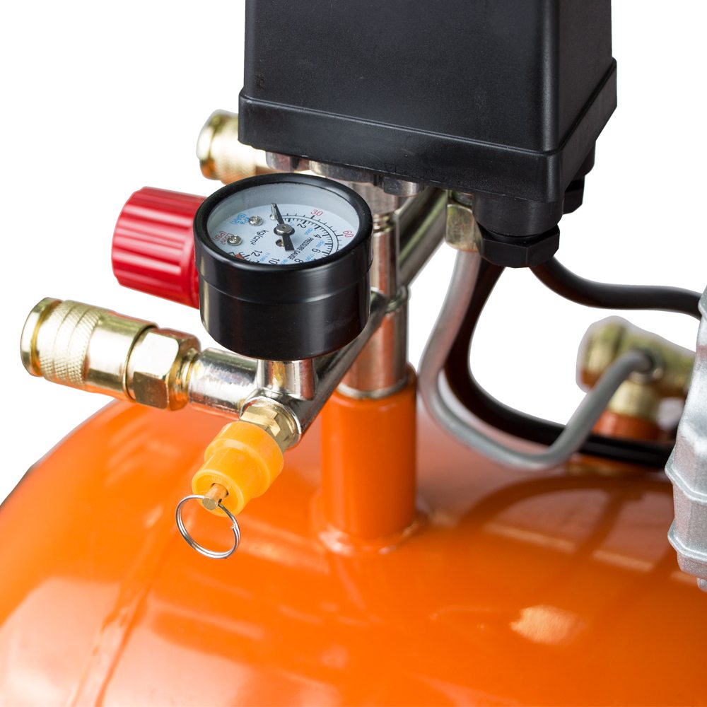 Компрессор Grad двухцилиндровый (V) 2.2кВт 386л/мин 8бар 50л (2 крана)