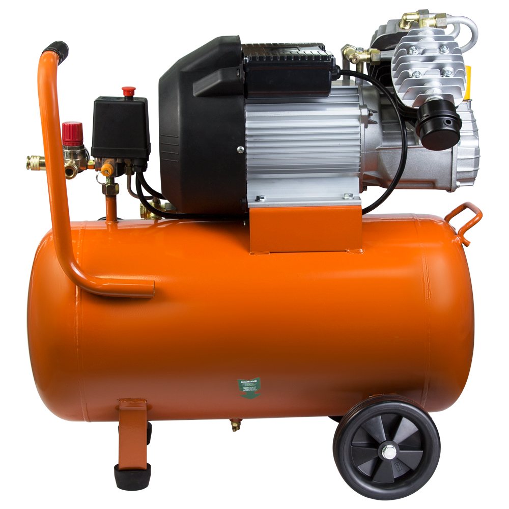 Компрессор Grad двухцилиндровый (V) 2.5кВт 435л/мин 8бар 50л (2 крана)