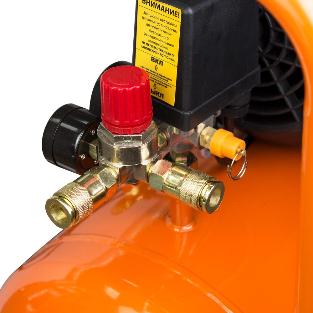 Компрессор Grad двухцилиндровый (V) 2.5кВт 435л/мин 8бар 50л (2 крана)