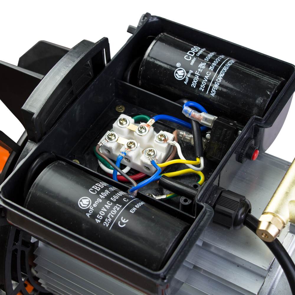 Компрессор Grad двухцилиндровый (V) 2.5кВт 435л/мин 8бар 50л (2 крана)