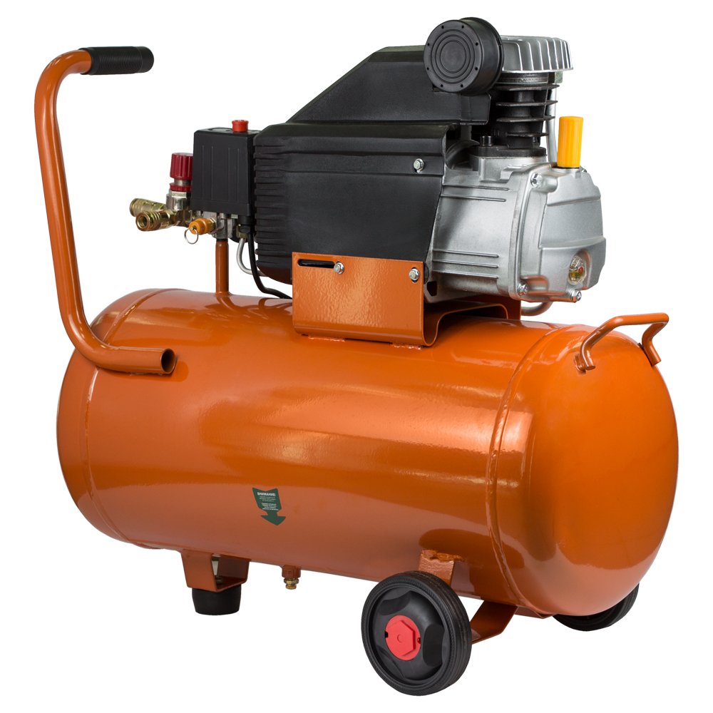 Компрессор Grad одноцилиндровый 1.5кВт 196л/мин 8бар 50л (2 крана)