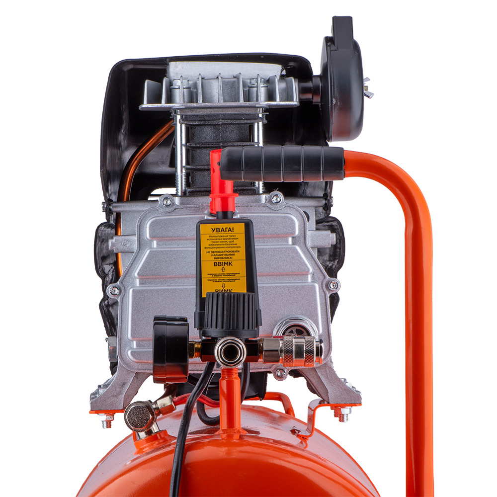 Компрессор Grad одноцилиндровый 1.5кВт 198л/мин 8бар 50л (2 крана)