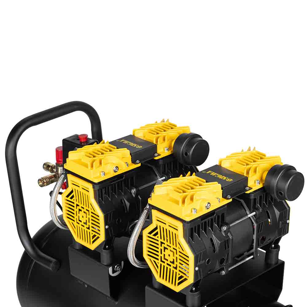 Компрессор Sigma четырехцилиндровый безмасляный 2.2кВт 1400об/мин 320л/мин 8бар 58дБ 50л