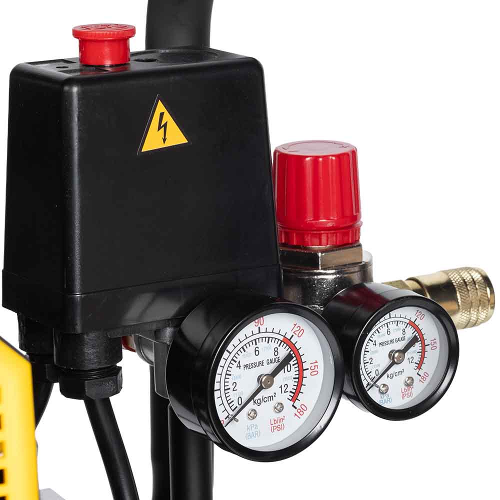 Компрессор Sigma четырехцилиндровый безмасляный 2.2кВт 1400об/мин 320л/мин 8бар 58дБ 50л