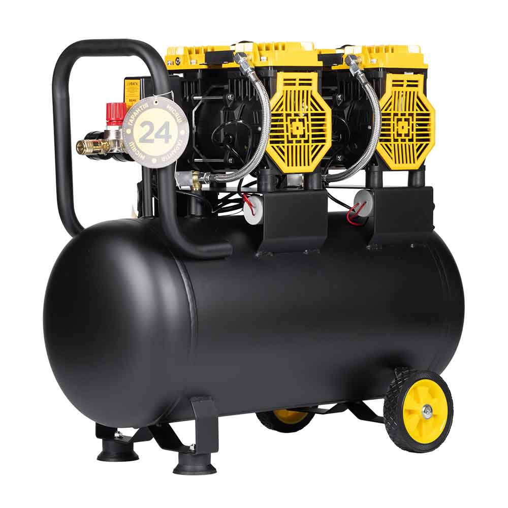 Компрессор Sigma четырехцилиндровый безмасляный 2.2кВт 1400об/мин 320л/мин 8бар 58дБ 50л