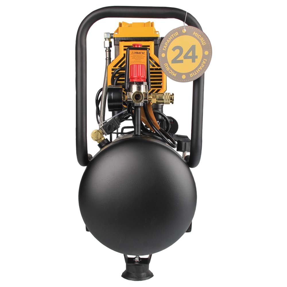 Компрессор Sigma двухцилиндровый безмасляный 1.1кВт 1400об/мин 160л/мин 8бар 58дБ 24л