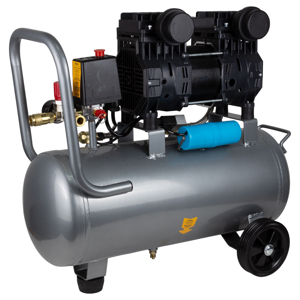 Компрессор Sigma двухцилиндровый безмасляный 1.5кВт 209л/мин 8бар 30л