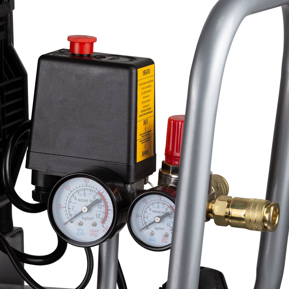 Компрессор Sigma двухцилиндровый безмасляный 1.5кВт 209л/мин 8бар 30л