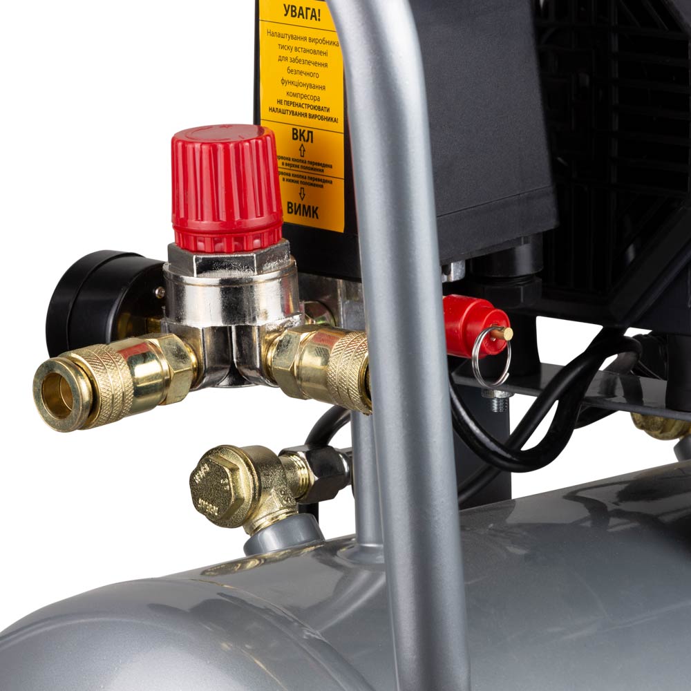 Компрессор Sigma двухцилиндровый безмасляный 1.5кВт 209л/мин 8бар 30л