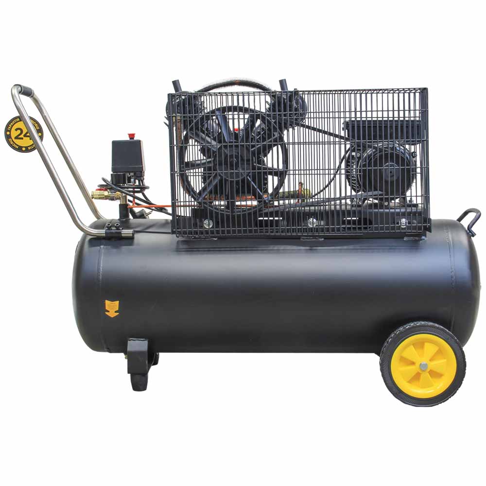 Компрессор Sigma двухцилиндровый ременный (V) 2.5кВт 396л/мин 10бар 100л (2 крана)