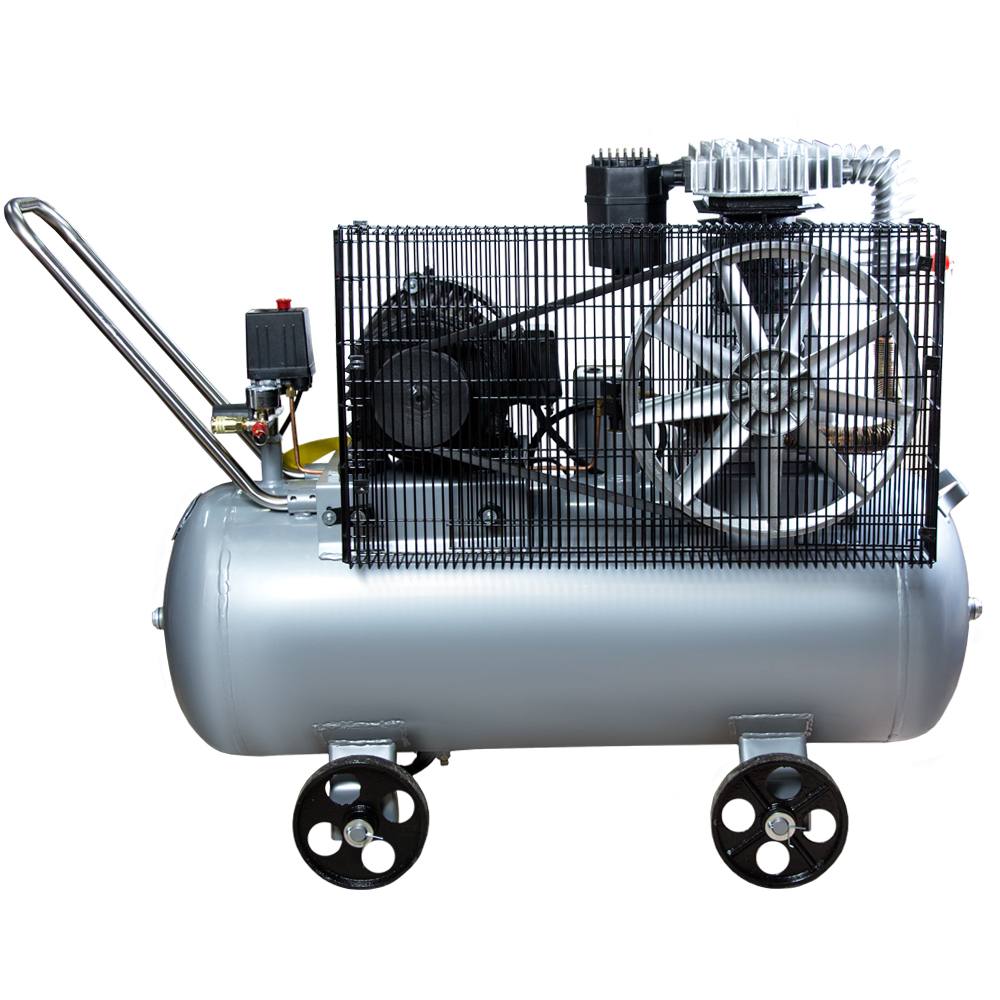 Компрессор Sigma двухцилиндровый ременный (II) 380В 4кВт 678л/мин 10бар 100л 2 крана