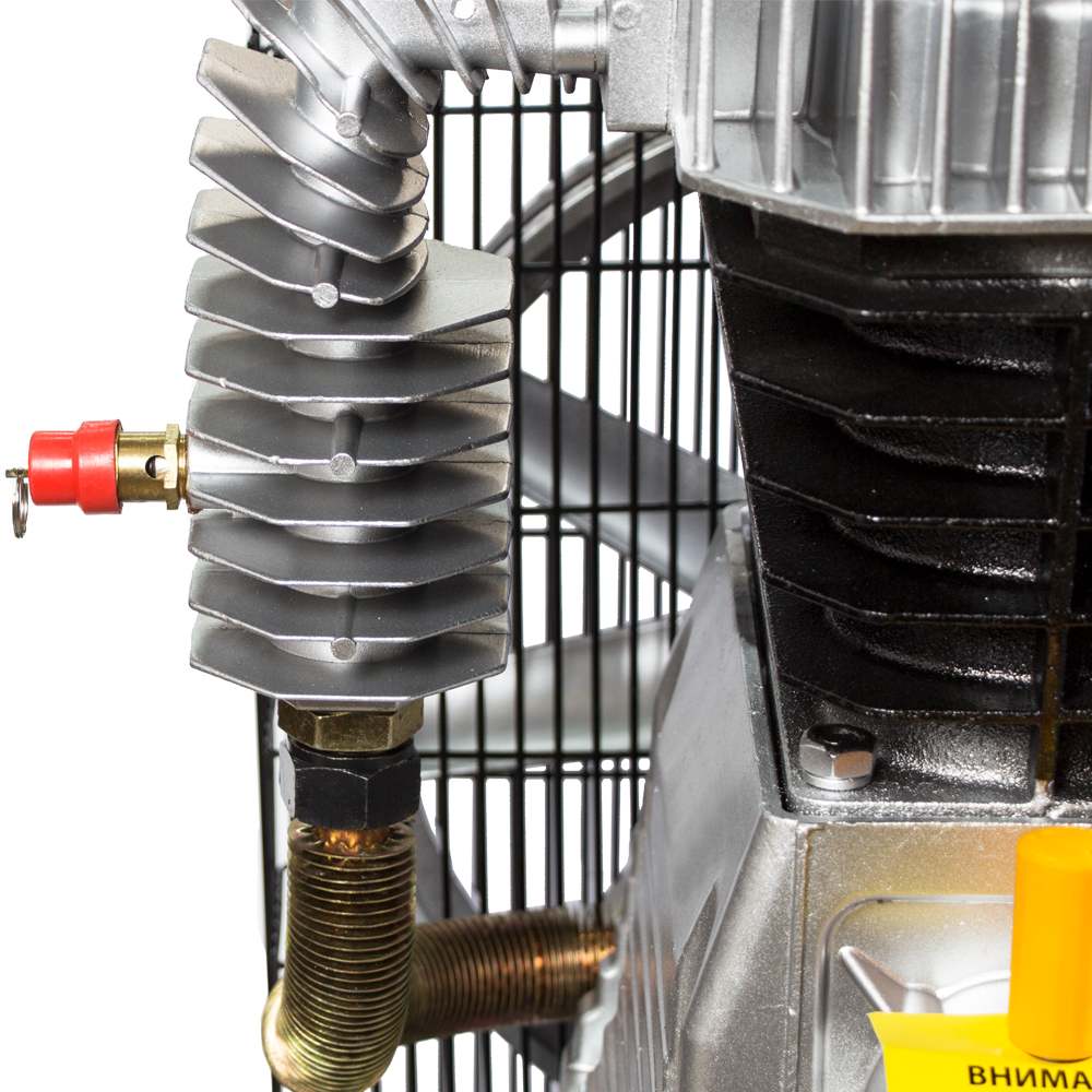 Компрессор Sigma двухцилиндровый ременный (II) 380В 4кВт 678л/мин 10бар 100л 2 крана