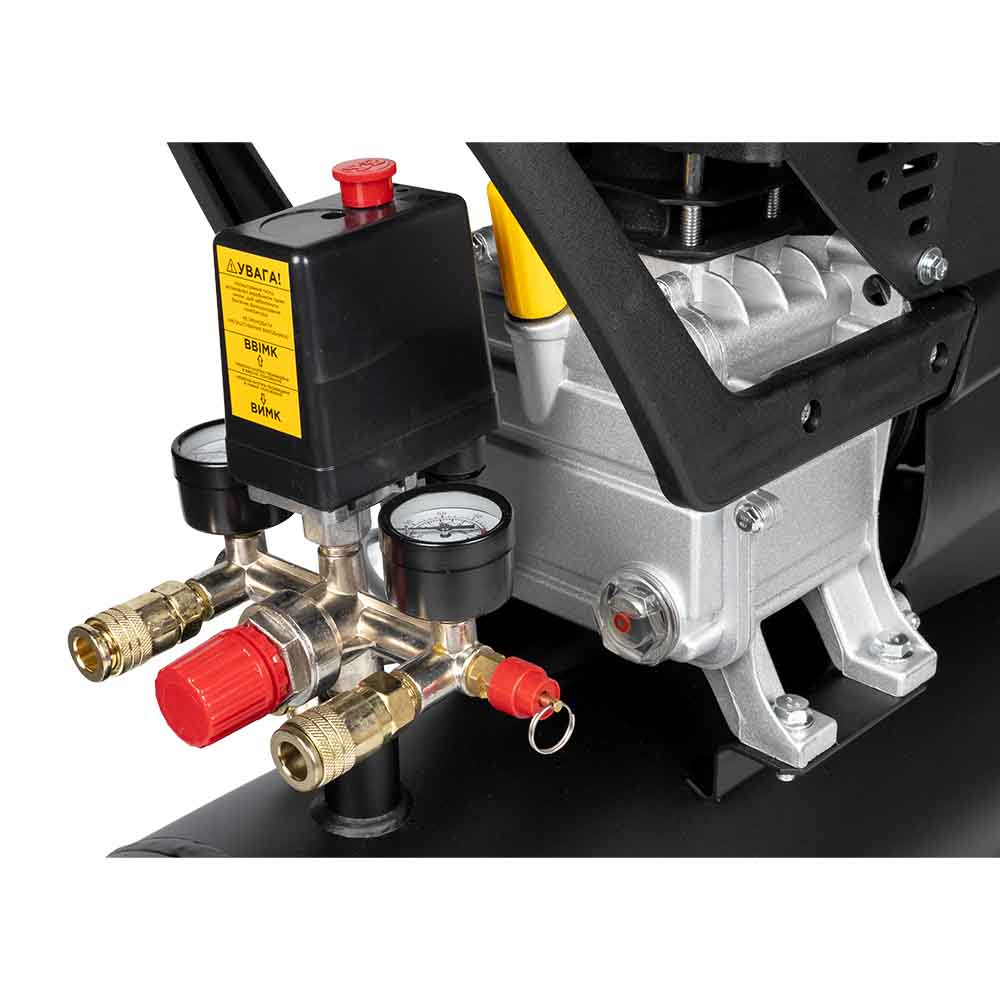 Компрессор Sigma одноцилиндровый 1.8кВт 230л/мин 8бар 24л (2 крана)