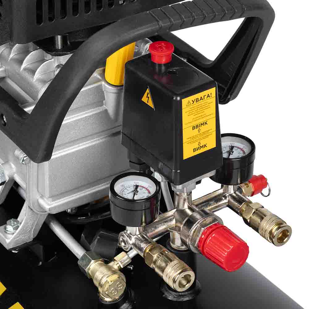 Компрессор Sigma одноцилиндровый 1.8кВт 230л/мин 8бар 50л (2 крана)