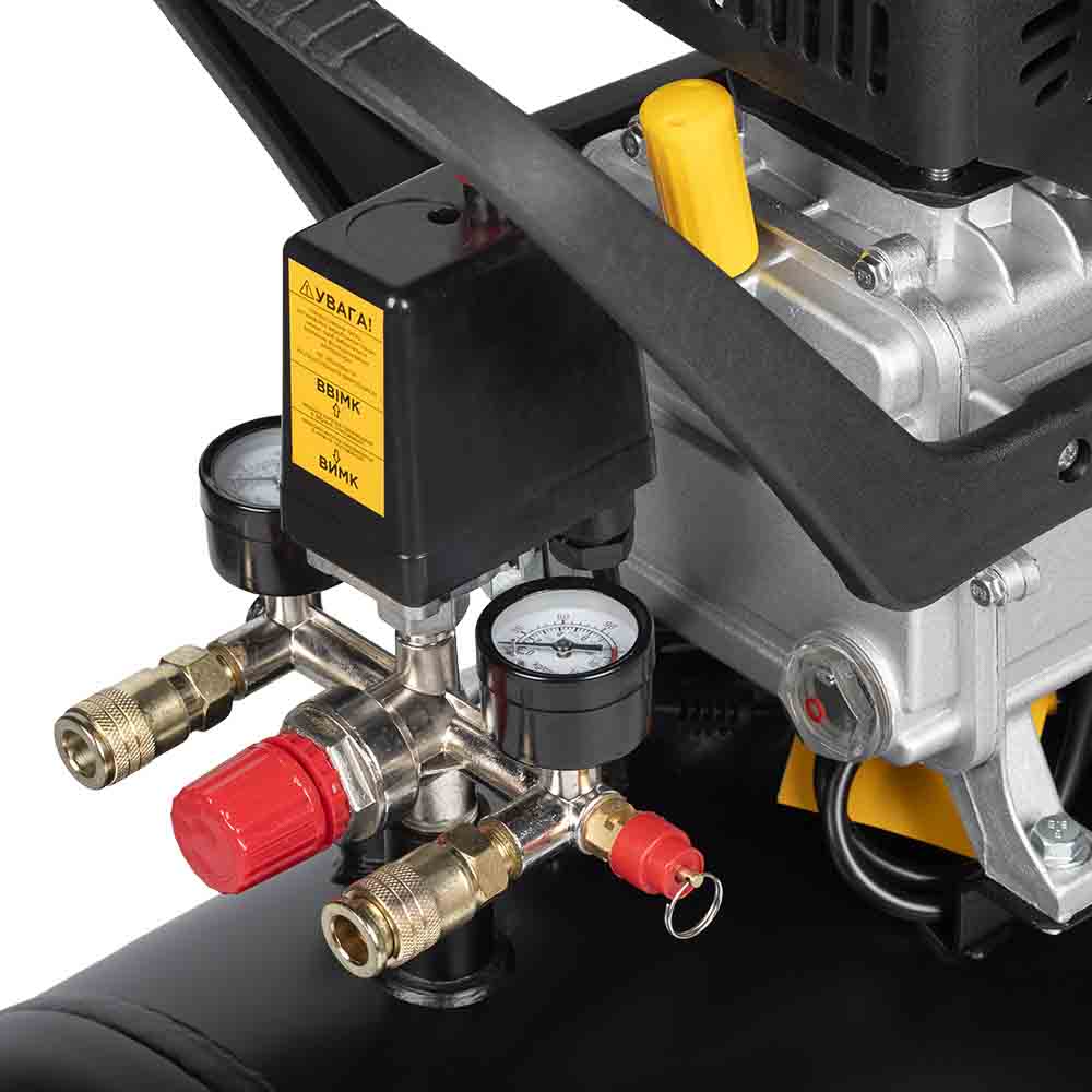 Компрессор Sigma одноцилиндровый 1.8кВт 230л/мин 8бар 50л (2 крана)