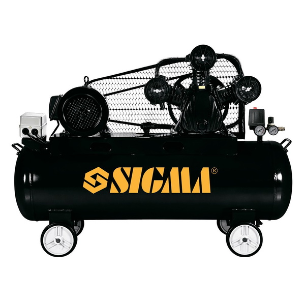 Компрессор трехцилиндровый ременной (W) Sigma 380 В 7.5 кВт 1050 л/мин 10 бар 200 л
