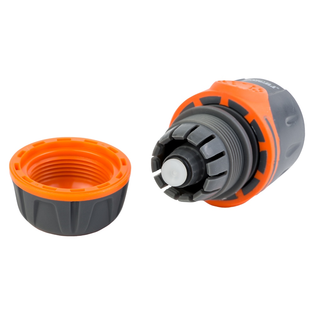 Коннектор Flora 1/2" быстросъемный для шланга 1/2" аквастоп (ABS + TPR)