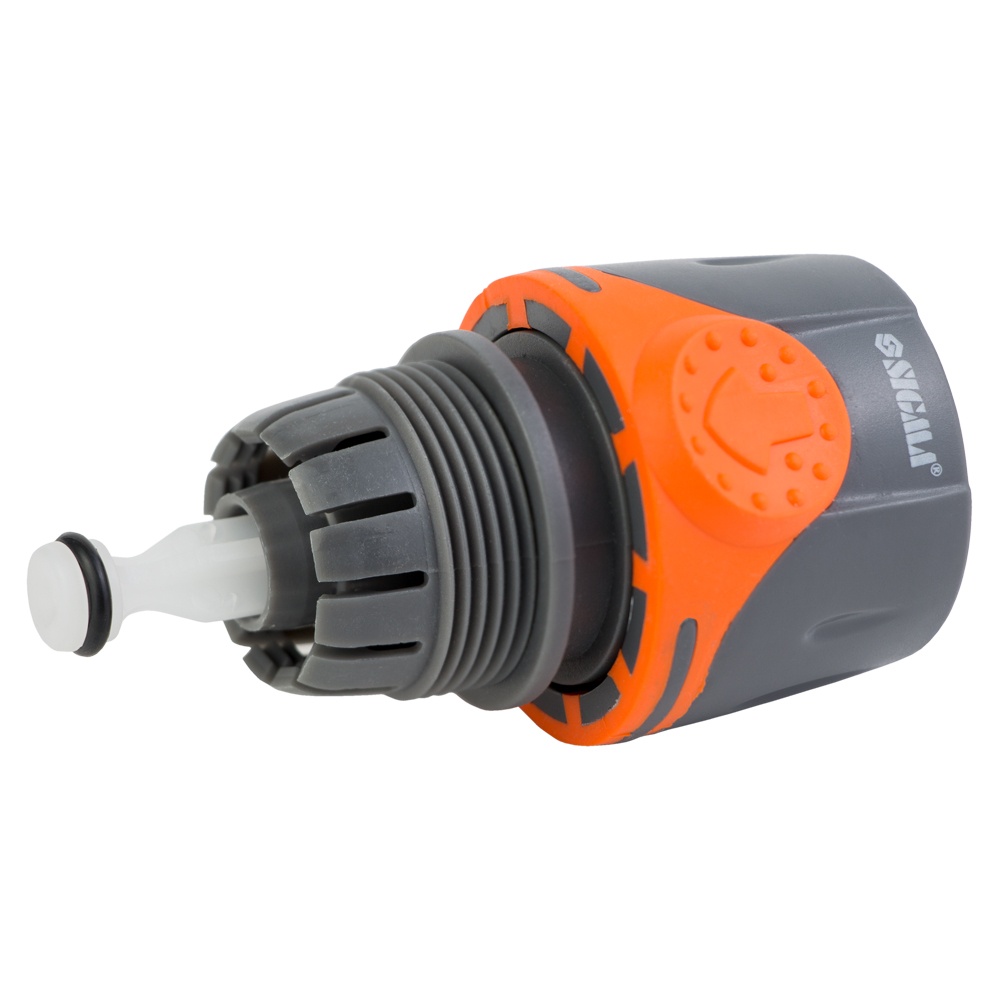 Конектор Flora 1/2" швидкознімний для шланга 1/2" аквастоп (ABS + TPR)