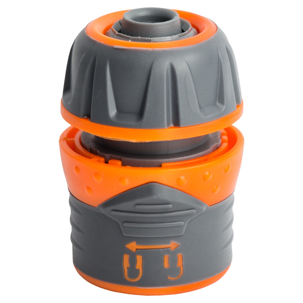 Конектор Flora 1/2" швидкознімний для шланга 1/2" з замком (ABS + TPR)