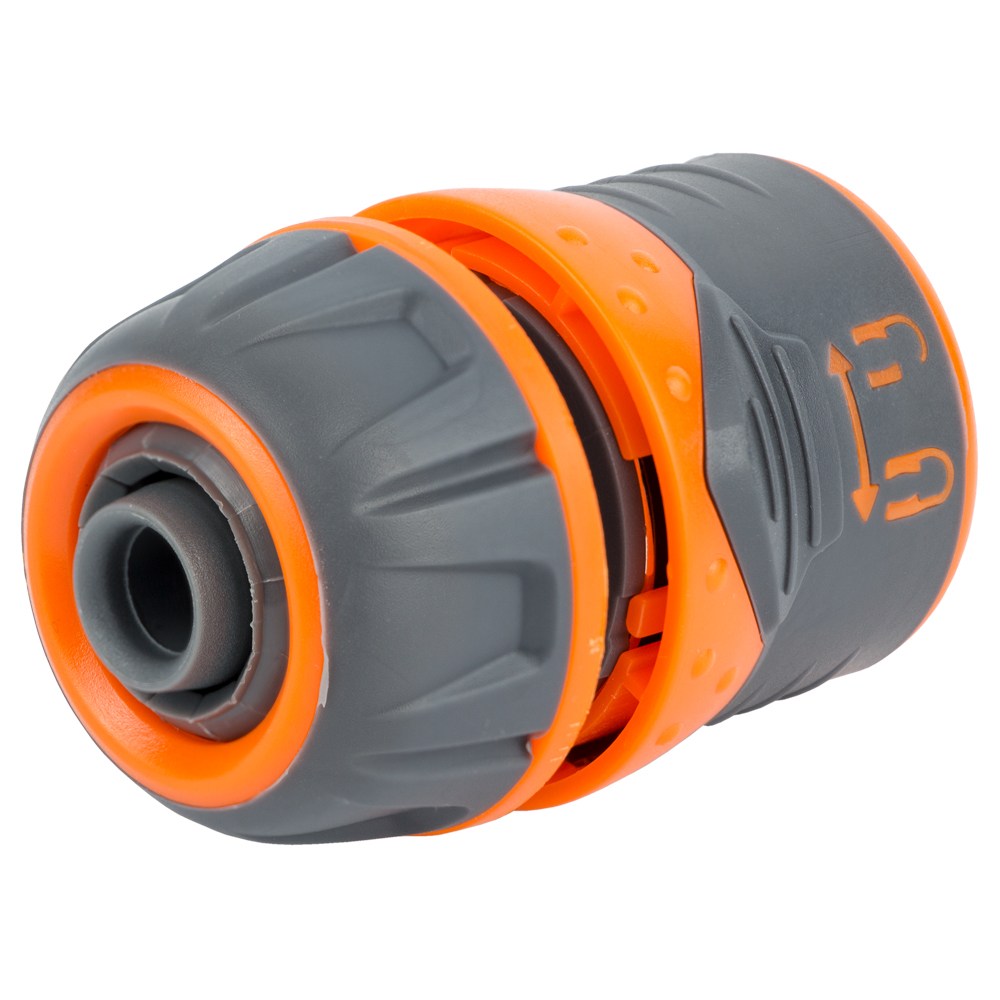 Конектор Flora 1/2" швидкознімний для шланга 1/2" з замком (ABS + TPR)