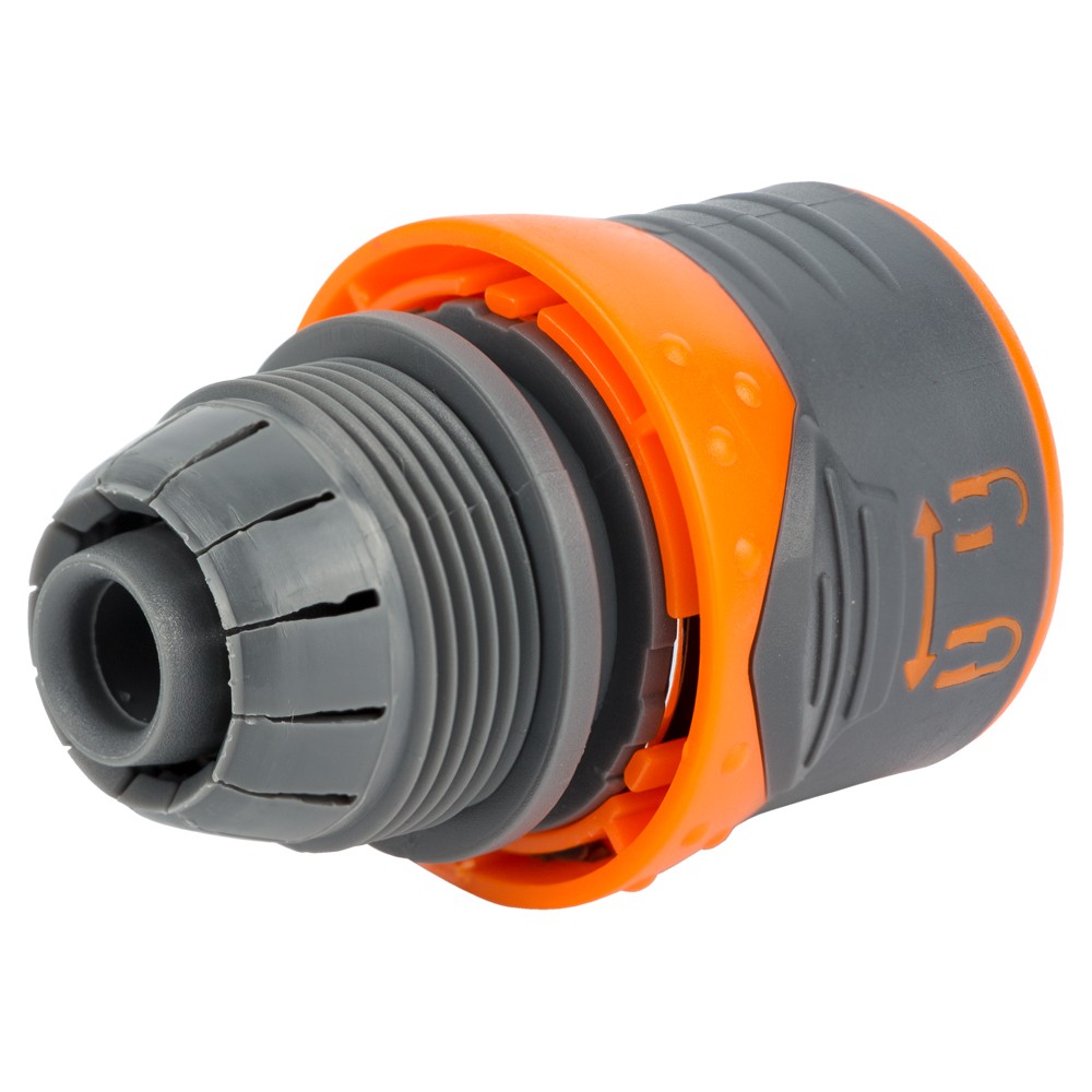 Конектор Flora 1/2" швидкознімний для шланга 1/2" з замком (ABS + TPR)