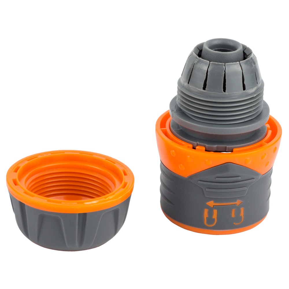 Конектор Flora 1/2" швидкознімний для шланга 1/2" з замком (ABS + TPR)