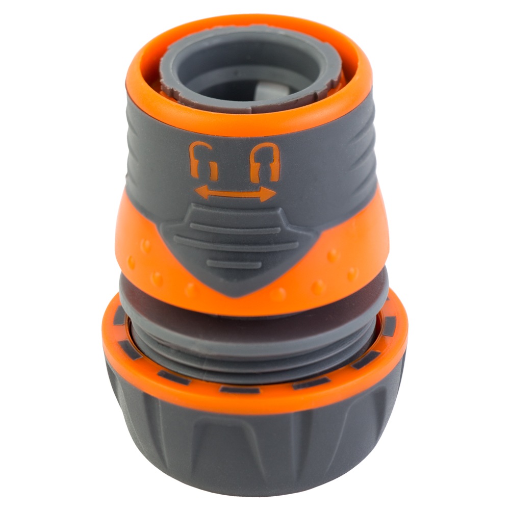 Конектор Flora 1/2" швидкознімний для шланга 3/4" з замком (ABS + TPR)
