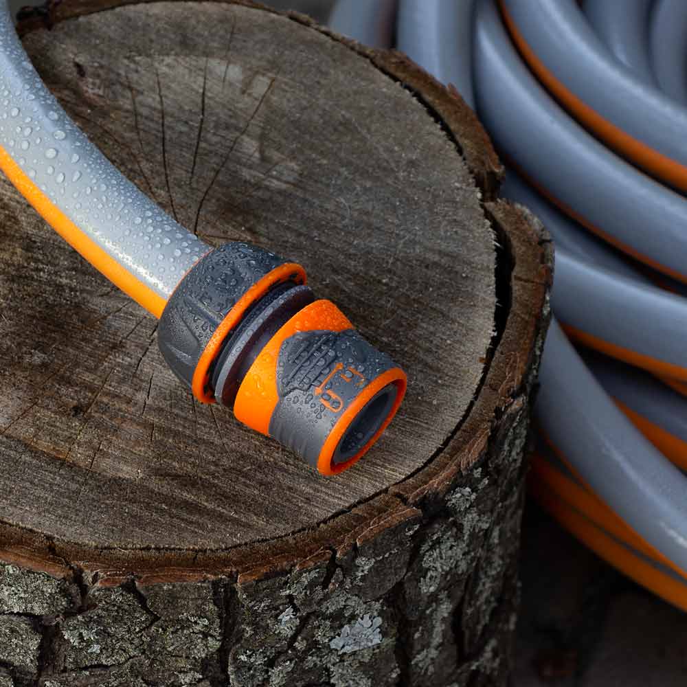 Коннектор Flora 1/2" быстросъемный для шланга 3/4" с замком (ABS + TPR)