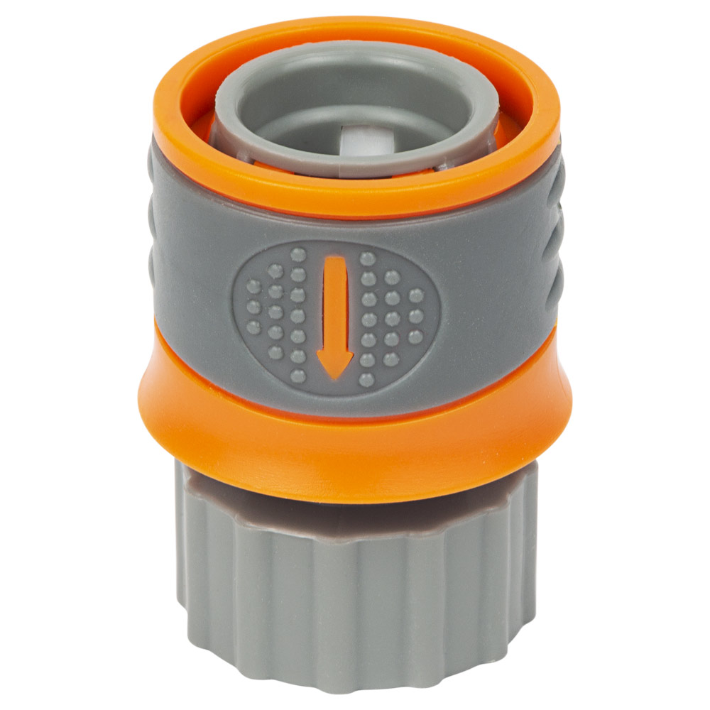 Конектор Flora 1/2" швидкознімний на кран в/р 3/4" аквастоп (ABS + TPR)