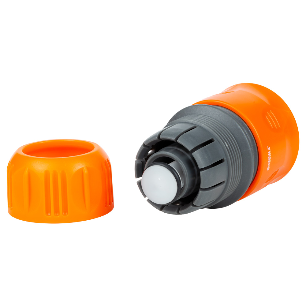 Коннектор Flora 3/4" быстросъемный для шланга 1" аквастоп (ABS)