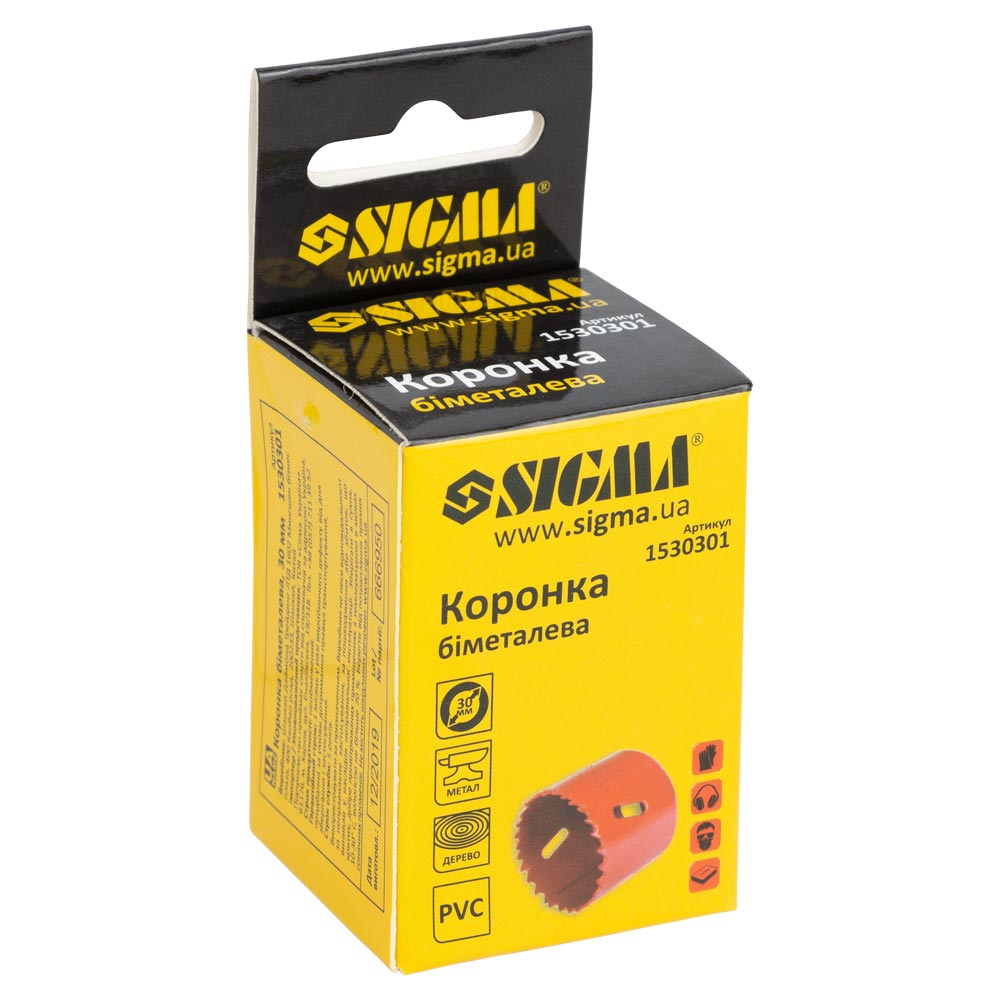 Коронка Sigma біметал Ø30 мм