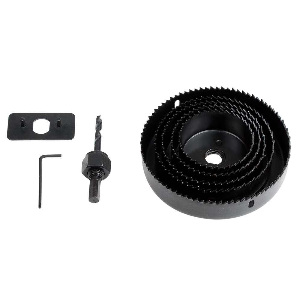 Коронки Sigma по дереву набірні Ø64, 76, 89, 102, 127 мм (кейс)