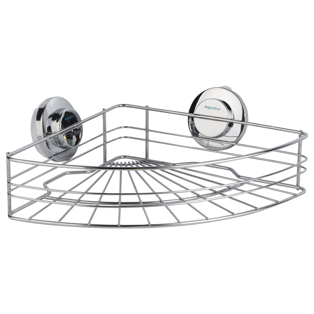 Кошик Aquatica s38 на вакуумних присосках кутовий 294×210×90 мм