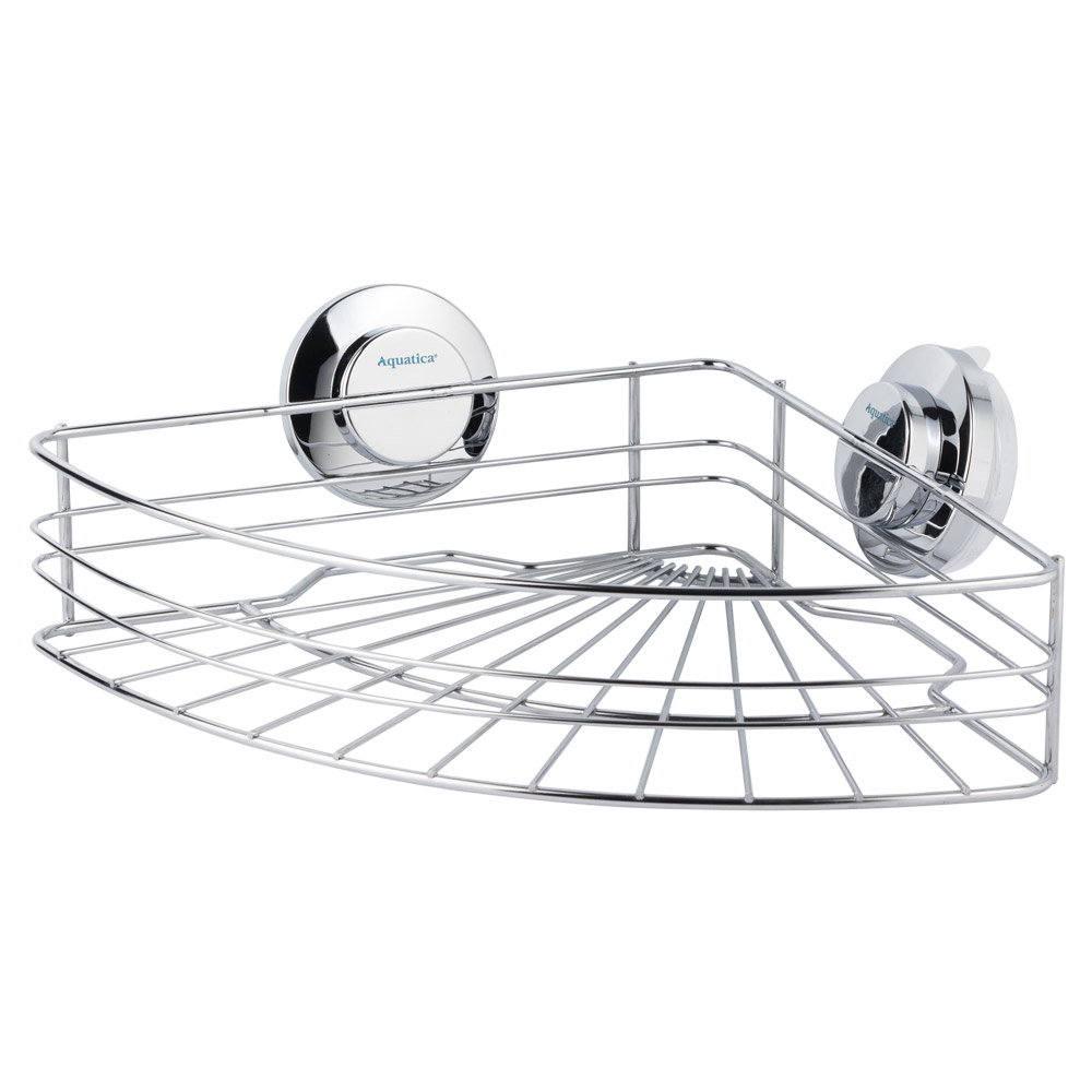 Кошик Aquatica s38 на вакуумних присосках кутовий 294×210×90 мм