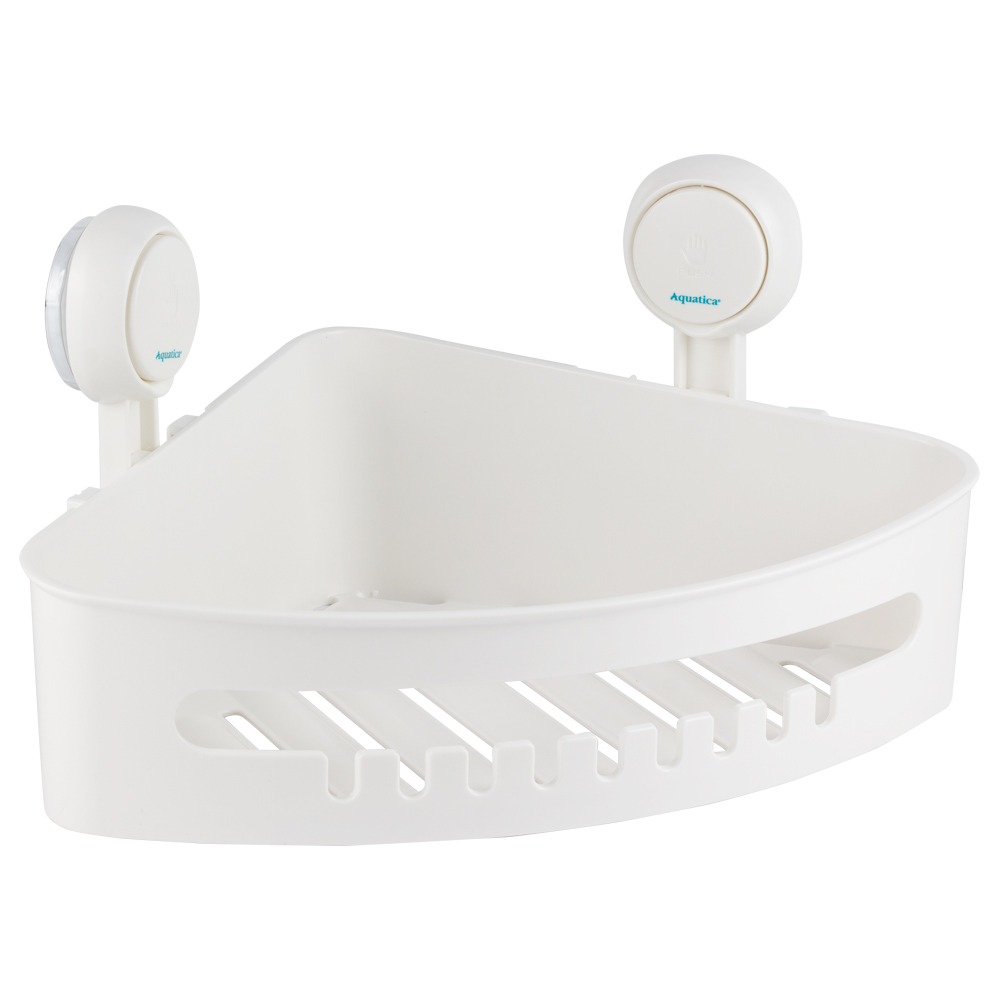 Кошик Aquatica s42 на вакуумних присосках кутовий 255×255×105 мм