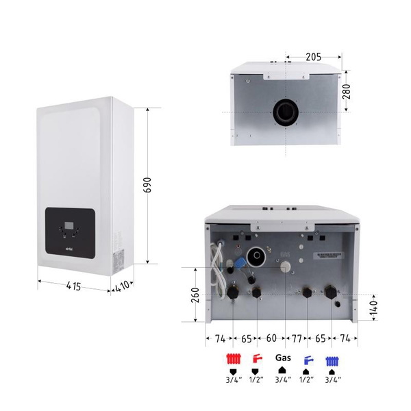 Котел газовый Airfel Optimum Premix 42 кВт