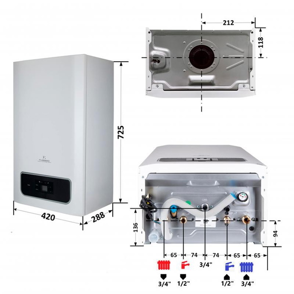 Котел газовый Thermo Alliance Ewa 28 кВт (двухконтурный, Condensing)