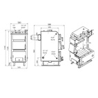 Котел твердотопливный стальной Thermo Alliance Ferrum W V 5.0 FW 14