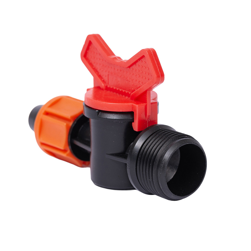 Кран Flora для капельной ленты Ø16 мм н/р 3/4"