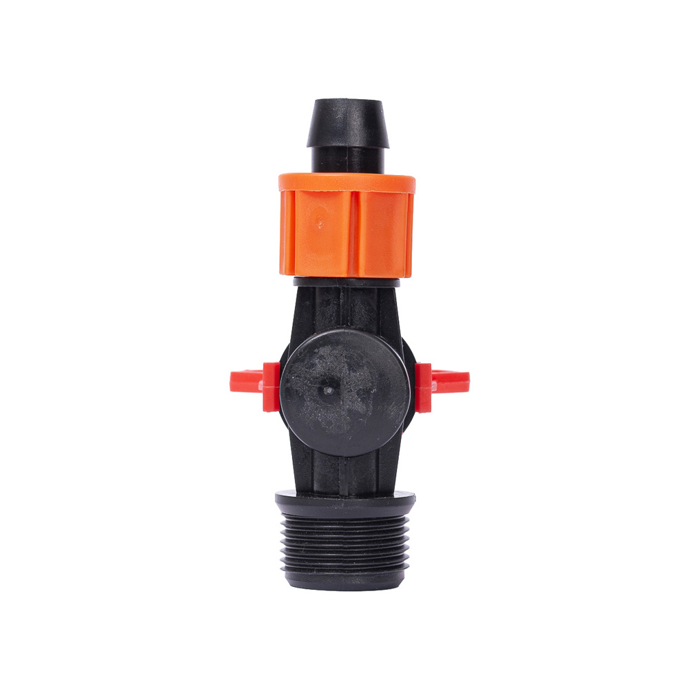 Кран Flora для капельной ленты Ø16 мм н/р 3/4"