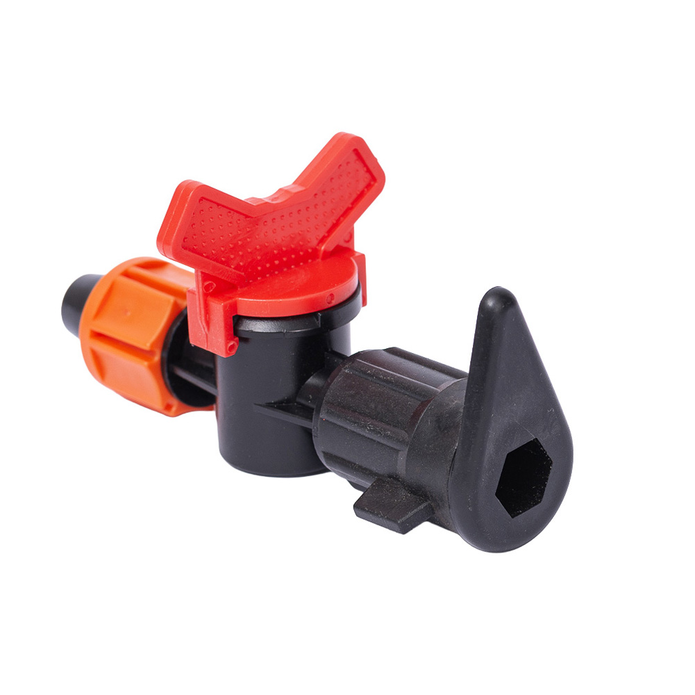 Кран Flora LFT для крапельної стрічки Ø16 мм під рукав