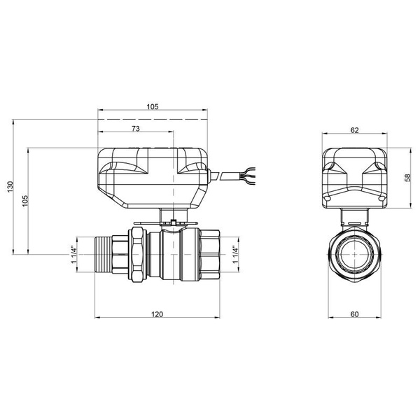 Кран кульовий зонний Icma 1" 1/4 (№341)