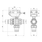 Кран кульовий зонний Icma 1 1/4" (№343)