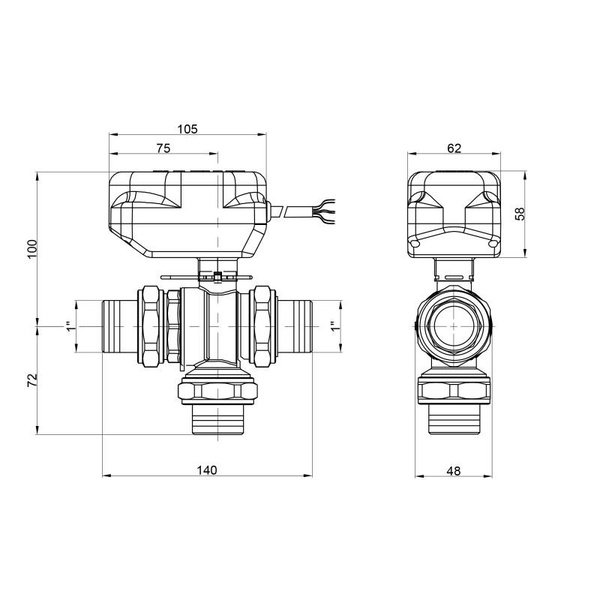 Кран кульовий зонний Icma 1" (№343)