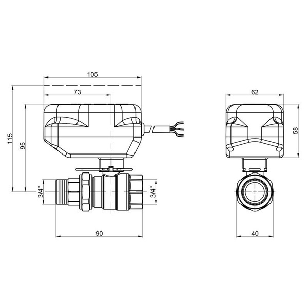 Кран кульовий зонний Icma 3/4" (№341)